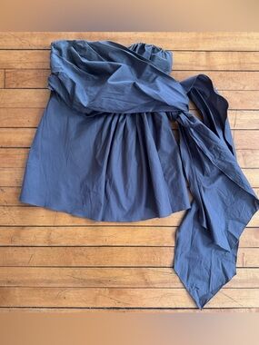 Kookai vintage 90s y2k tube top gray whimsy goth European strapless blouse top